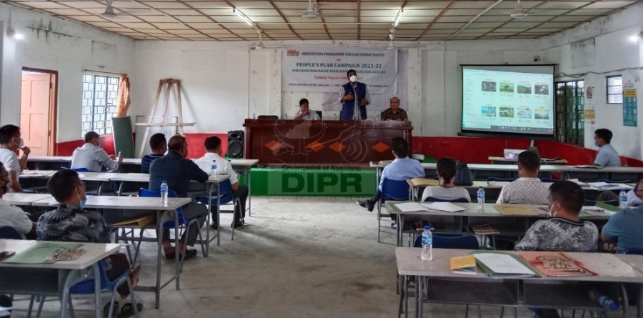Mon Deputy Commissioner Thavaseelan K speaking during the orientation programme on September 29. (DIPR Photo)